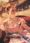 Mary Cassatt Lydia in a Loge Wearing a Pearl Necklace Germany oil painting reproduction